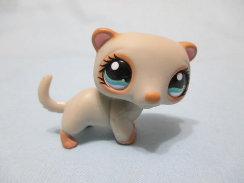 LIKE NEW Littlest Pet Shop Ferret Grey Weasel Green Eyes 1172 Authentic LPS AIK Nov30npoHG