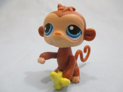 LITTLEST PET SHOP 86 MAGIC MOTION MONKEY WITH BANANA Authentic NOV10J