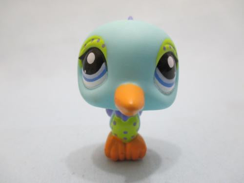 Littlest Pet Shop Bird Light blue and Lime Green Hummingbird 2144 Authentic MAY14J