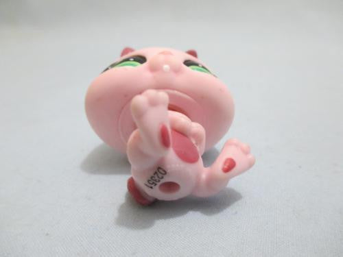Littlest Pet Shop 1466 Light Pink Dwarf Bunny Rabbit With Green Eyes Authentic LPS Dec05ni