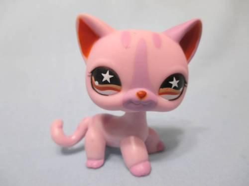 Littlest Pet Shop LPS Shorthair Striped CAT 933 with Star Eyes Kitty ...