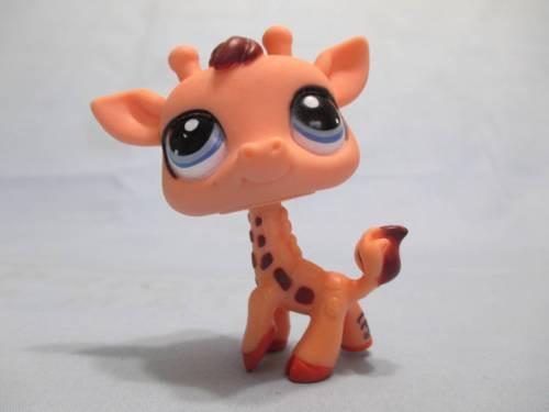 Littlest Pet Shop  Giraffe Peach Brown Safari Blue Eyes 1488 Authentic Lps Feb21ni