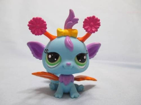 LIKE NEW Littlest Pet Shop 2833 Iris Blue Fairy With Green Eyes Orange Leaf Wings Lps Jan30ni