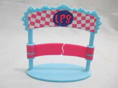 Littlest Pet Shop Accessory Blue Pink Pony Horse Race start finish line Authentic NOV19J