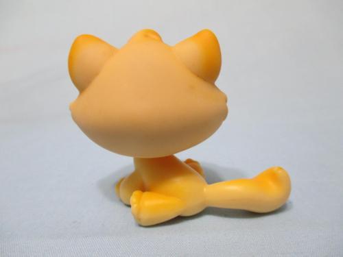 Littlest Pet Shop 94 Yellow Sitting Tabby Kitty Cat Authentic Lps Aug1n