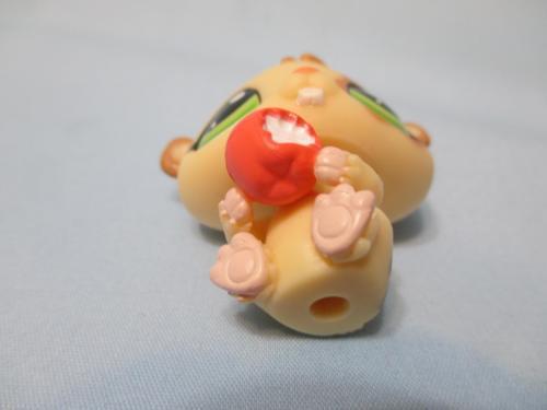Littlest Pet Shop 1888 Tan Brown Hamster Eating Apple Green Eyes Authentic Feb1ni