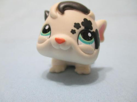LIKE NEW Littlest Pet Shop White Black Flowered Hamster Guinea Pig 1394 100% Authentic Dec06npo29
