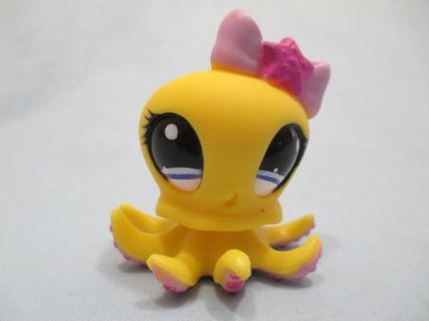 LIKE NEW Littlest Pet Shop Octopus 1146 Yellow Purple Purple Eyes Authentic Lps Feb12nn