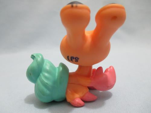 LIKE NEW Littlest Pet Shop 1492 Peach Pink Hermit Crab Authentic LPS Feb12nn