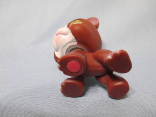 LIKE NEW Littlest Pet Shop LPS 118 Brown Boston Terrier Boxer Dog Authentic Lps DEC10J