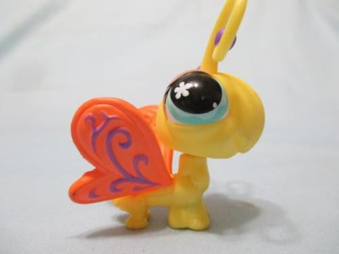 Littlest Pet Shop BUTTERFLY 497 Yellow w/Orange Wings Hasbro Authentic Lps Mar1ni