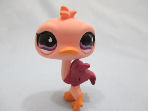 LIKE NEW LITTLEST PET SHOP 851 PINK AND MAUVE OSTRICH BIRD Authentic Nov30npoHG