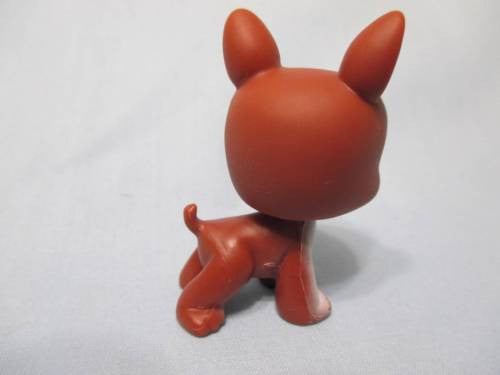 LIKE NEW Littlest Pet Shop LPS 118 Brown Boston Terrier Boxer Dog Authentic Lps DEC10J