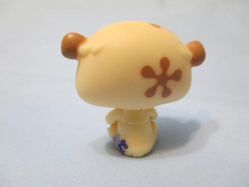Littlest Pet Shop 1888 Tan Brown Hamster Eating Apple Green Eyes Authentic Feb1ni