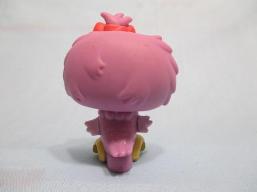 LIKE NEW Littlest Pet Shop 841 Lavender Owl with Yellow Star Eyes & Pink Bow Authentic Lps Dec06npo29