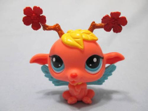 LIKE NEW Littlest Pet Shop LPS Majestic Masquerade Fairy Orange Blue Eyes 2832 Authentic DEC08J