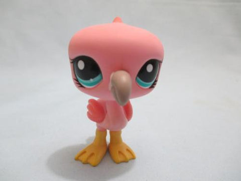 Littlest Pet Shop Bird Flamingo Pink with Aqua Blue Eyes 1023 Authentic Lps Nov25n