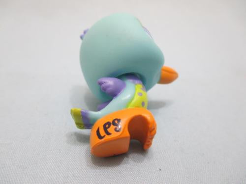 Littlest Pet Shop Bird Light blue and Lime Green Hummingbird 2144 Authentic MAY14J