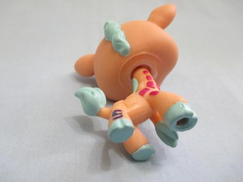 Littlest Pet Shop lot 2303 Tan Pink Safari Giraffe w/ Teal Hair Authentic Lps Nov28ni
