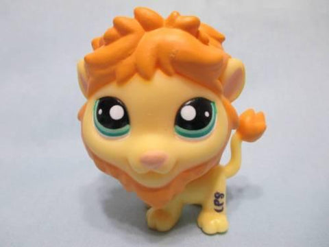Littlest Pet Shop Lion 1004 Orange Yellow Blonde Green Eyes Authentic SEE VIDEO Feb20ni