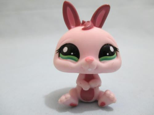 LIKE NEW Littlest Pet Shop 1466 Light Pink Dwarf Bunny Rabbit With Green Eyes JUN5J