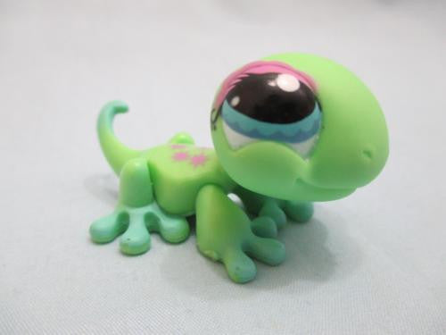 Littlest Pet Shop Gecko Lizard Iguana Green Purple 1215 Authentic Lps FEB14J