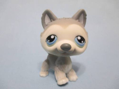 Littlest Pet Shop 69 Gray & White Husky Puppy Dog Authentic Nov21na