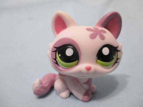 LIKE NEW Littlest Pet Shop Cat Crouching Lavender 1628 Authentic Lps DEC30J