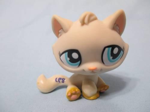 Littlest Pet Shop Cat Kitty Tabby Cat Cream 1364 Authentic Lps DEC10J