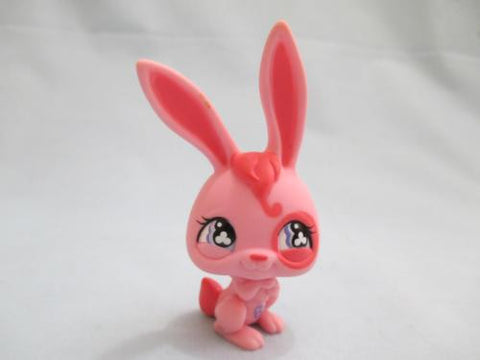 LIKE NEW Littlest Pet Shop #500 Pink Easter Egg Rabbit Purple Flower Eyes 100% Authentic Nov30npoHG