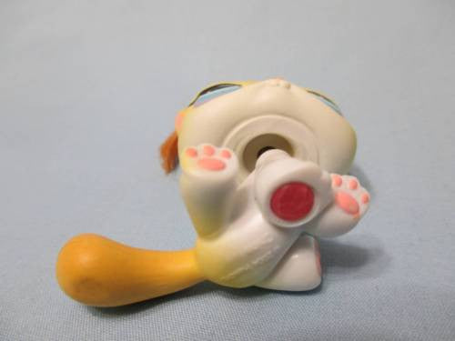 LIKE NEW Littlest Pet Shop Cat Real Hair 42 Yellow and White Blue Eyes Authentic Lps Nov28ni