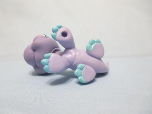 LIKE NEW Littlest Pet Shop Iguana Purple and Blue Brown Eyes 1166 Authentic Lps DEC08J