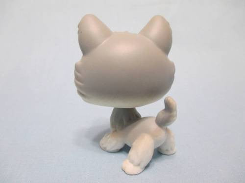 Littlest Pet Shop 69 Gray & White Husky Puppy Dog Authentic Nov21na