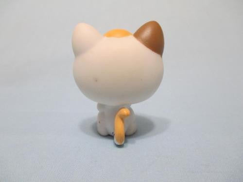 LIKE NEW Littlest Pet Shop LPS White Brown Kitten Green Eyes 1461 RARE Authentic DEC10J