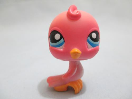 LIKE NEW Littlest Pet Shop Pets Bird Pink Dot Blue Eyes Parakeet Baby 205 Authentic Mar04ni