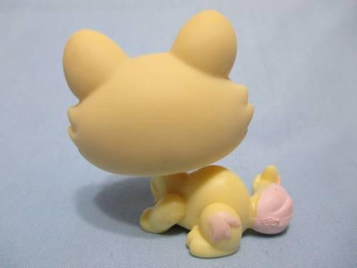 Littlest Pet Shop Rare Yellow Cat Crouching 1090 Authentic Lps Minor Wear FEB14J