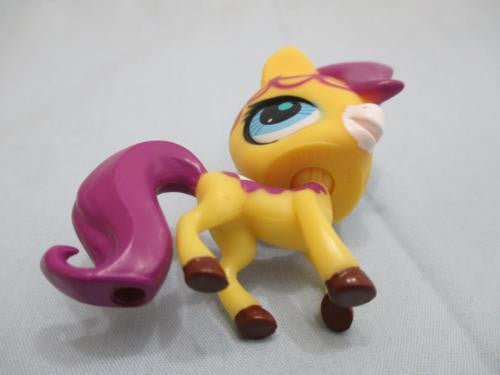 Littlest Pet Shop Horse Pony Sweet Delights Yellow Purple W Blue Eyes 3027 Authentic Lps MAY12J