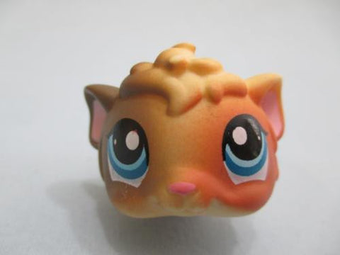 LIKE NEW LITTLEST PET SHOP GUINEA PIG CREAM & BROWN w/ BLUE EYES HAMSTER GERBIL 1418 Oct29ni