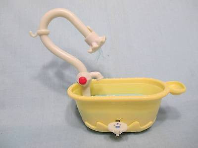 Littlest Pet Shop Yellow Bathtub W/ Shower Accessory Lps Authentic Dec22ni