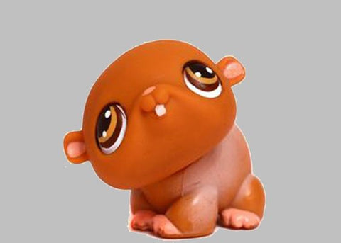 LIKE NEW Littlest Pet Shop Hamster 35 Tan Brown Eyes Authentic Lps Nov30npoHG