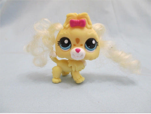 Littlest Pet Shop Dog Puppy Maltese Real Hair Yellow 2638 Authentic Lps Feb6ni