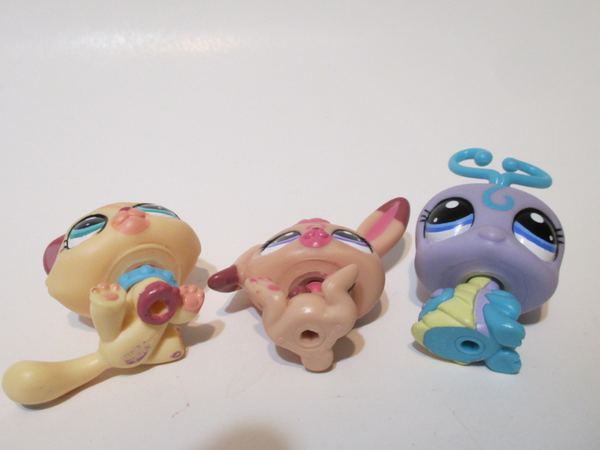 LIKE NEW Littlest Pet Shop Tea Time Fun Lovebug 1918 Cat 1919 Bunny 1920 Super Rare Set DEC15J