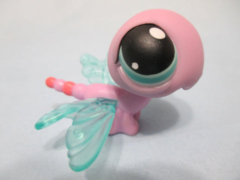 Littlest Pet Shop 316 Purple Pink Dragonfly Blue Wings Blue Eye Authentic Has Initial Jan5ni