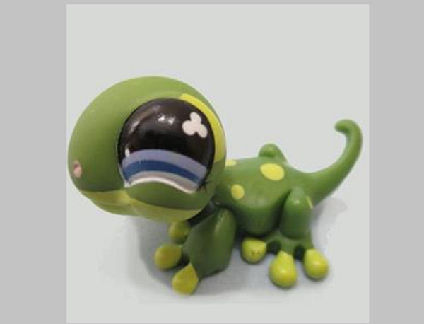 LIKE NEW Littlest Pet Shop Gecko Green Spotted 847 Authentic Lps DEC08J