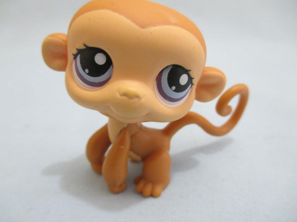 LIKE NEW Littlest Pet Shop #189 Brown Monkey Tan Face Purple Eyes 100% Authentic LPS AUG16K
