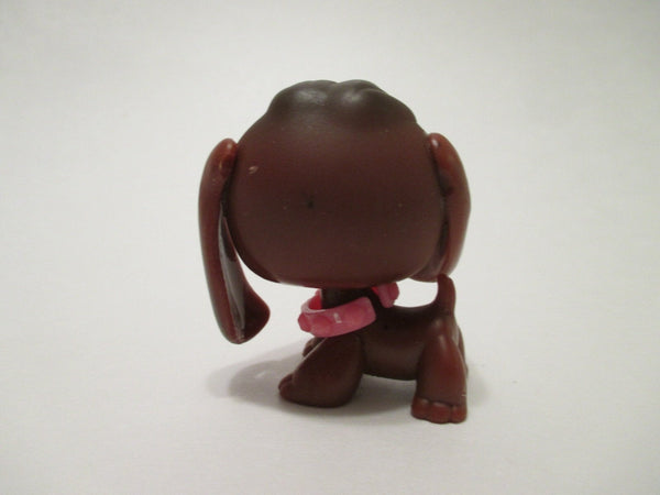 Littlest Pet Shop 77 Chocolate Brown Beagle Dog w Original Accessory Authentic Lps Feb1ni