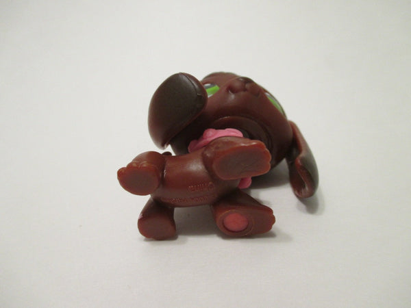 Littlest Pet Shop 77 Chocolate Brown Beagle Dog w Original Accessory Authentic Lps Feb1ni