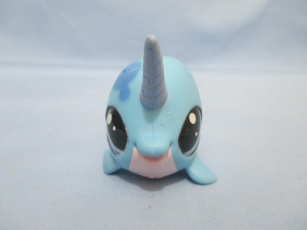 LIKE NEW Littlest Pet Shop Blue Ned Narwhal Whale 3759 Authentic Lps Feb24ni