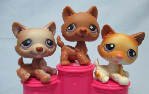 LIKE NEW Littlest Pet Shop Lot Triplet Husky 37 38 39 Set Authentic Lps JAN06J