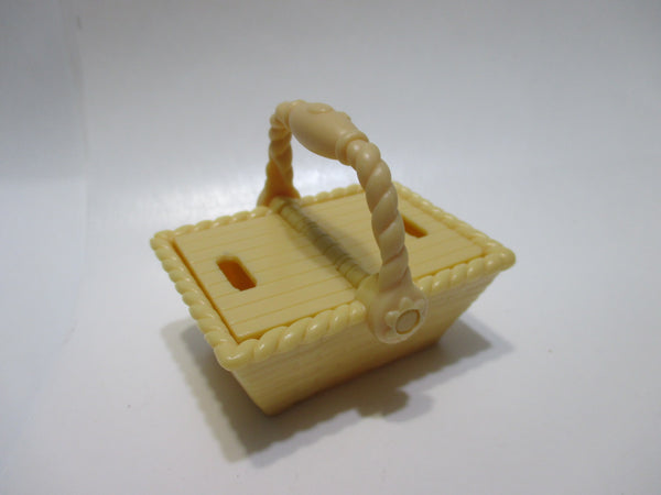 Littlest Pet Shop Yellow Picnic Basket Carrier Accessory Authentic Lps Feb14ni